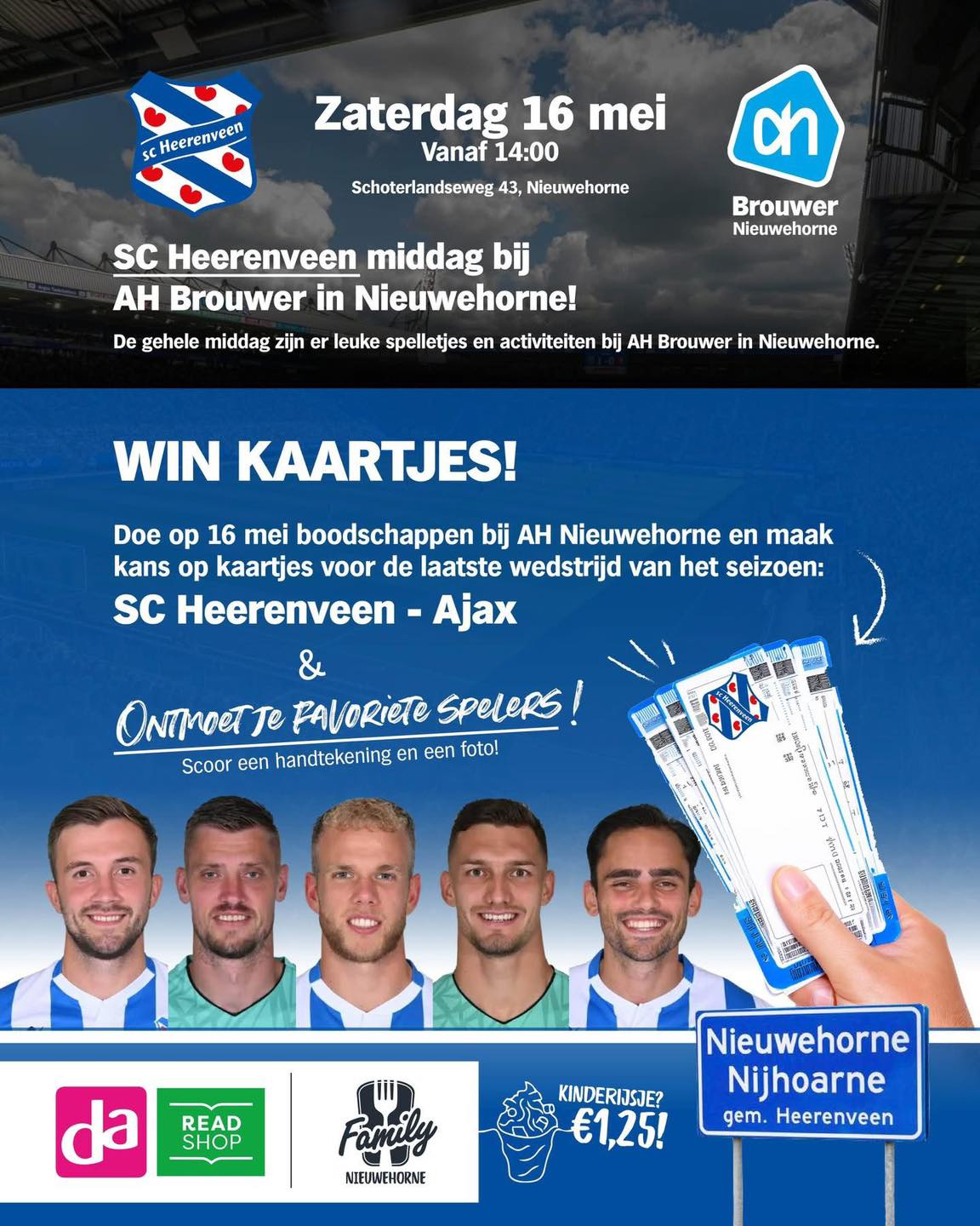 ⚽ SC Heerenveen middag bij AH Brouwer Nieuwehorne! 🔵⚪